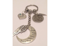 Love You to the Moon Forever in my Heart Keyring Dad
